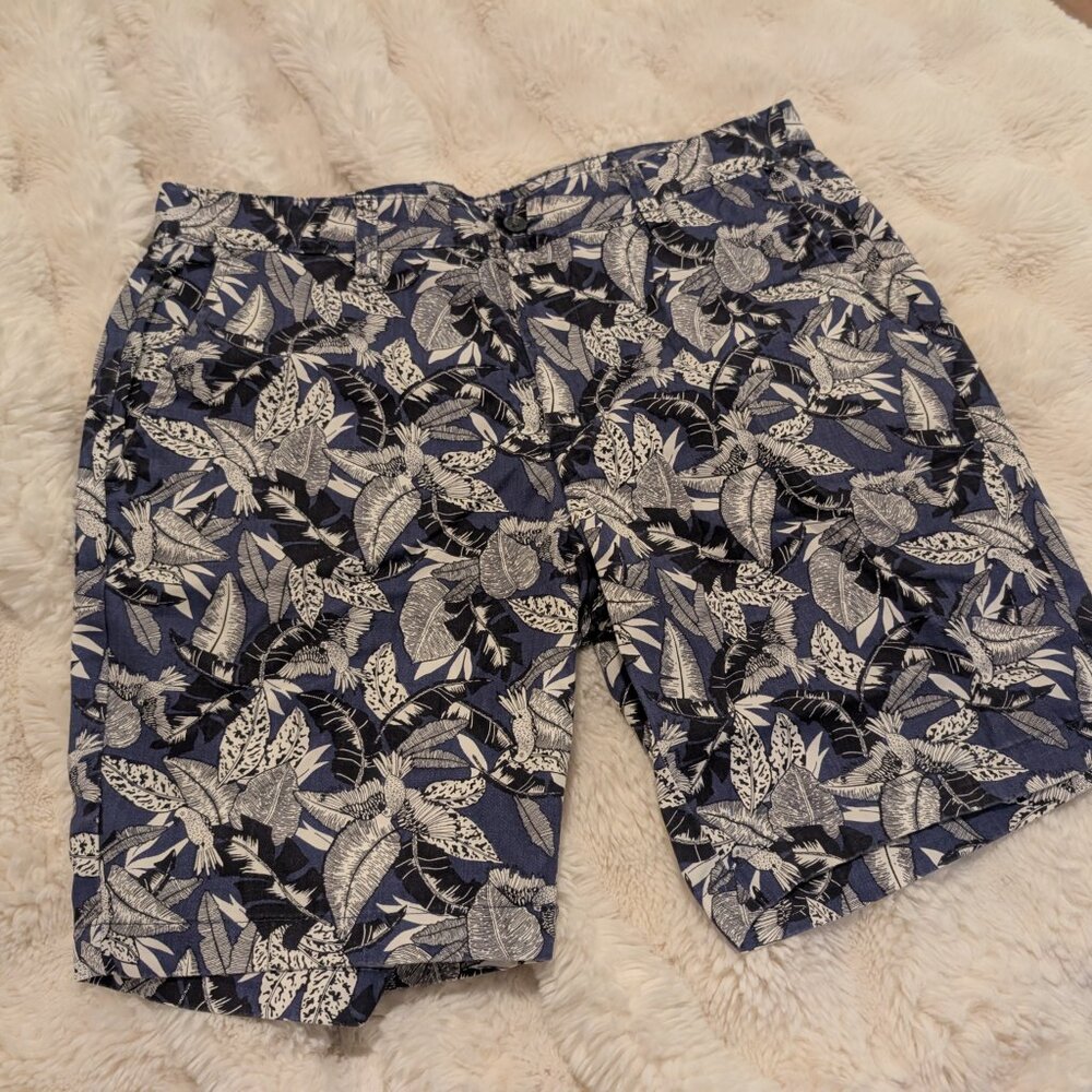 Slate & Stone Men’s Shorts Size 34 Blue Tropical Print Casual Chino - Picture 7 of 7